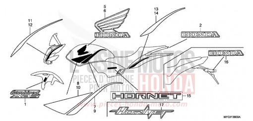 MARQUE/RAYURE CB600FC de 2012
